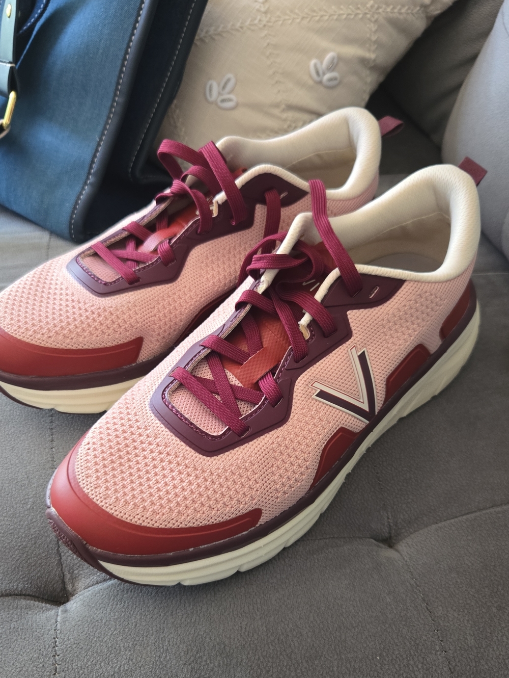 Vionic Pink and Burgundy Women's Athletic Sneakers